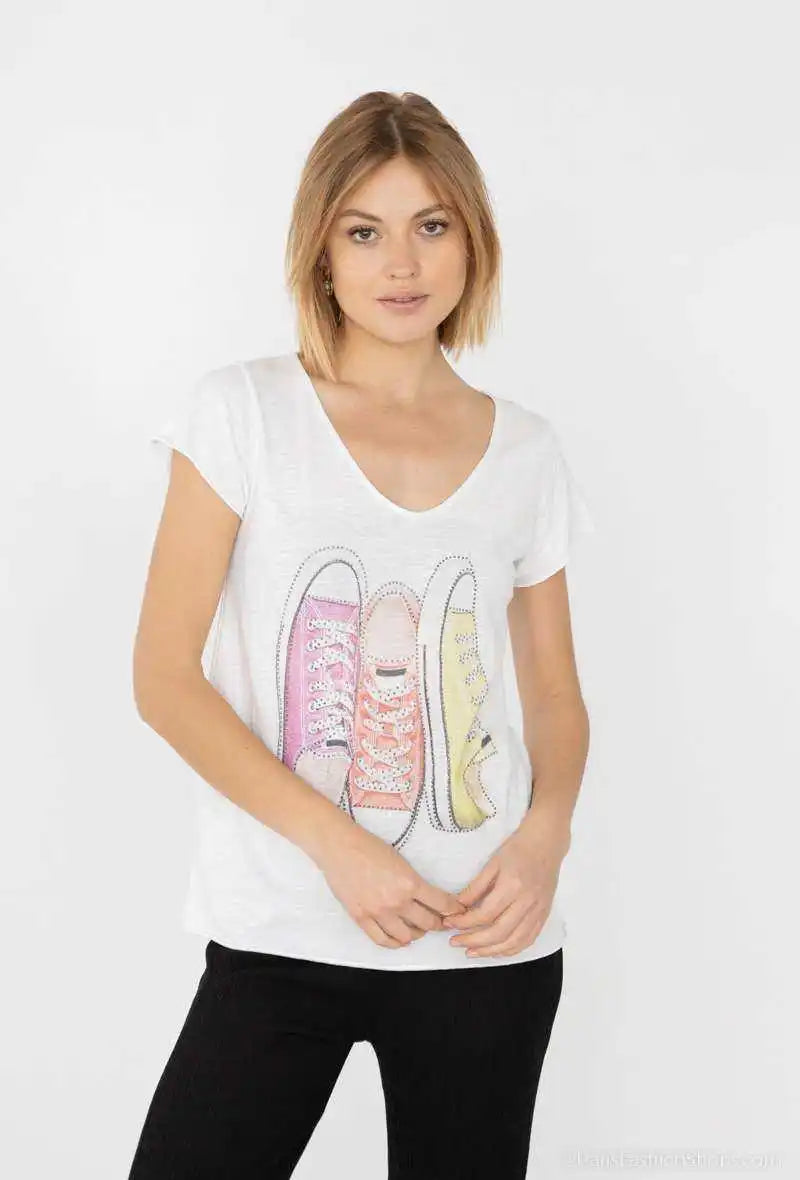 Tshirt weiß mit Print