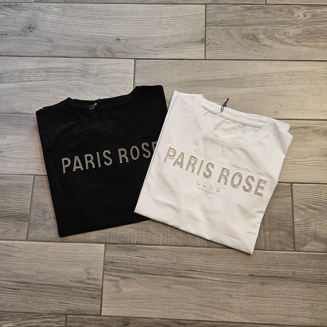 Tshirt Paris Rose schwarz